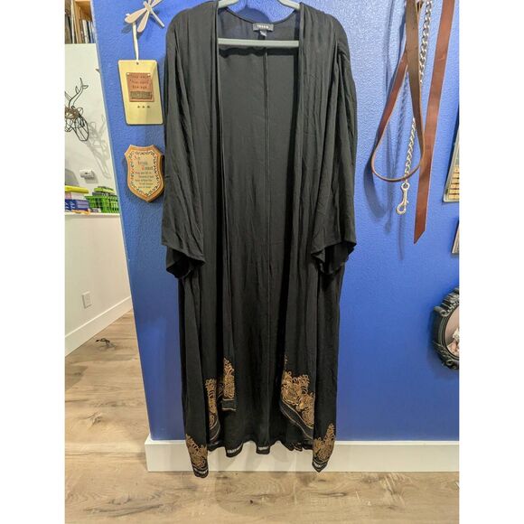 Sz 3/4 Torrid Floor Length Sequin Duster Kimono - GORGEOUS! - Picture 1 of 7